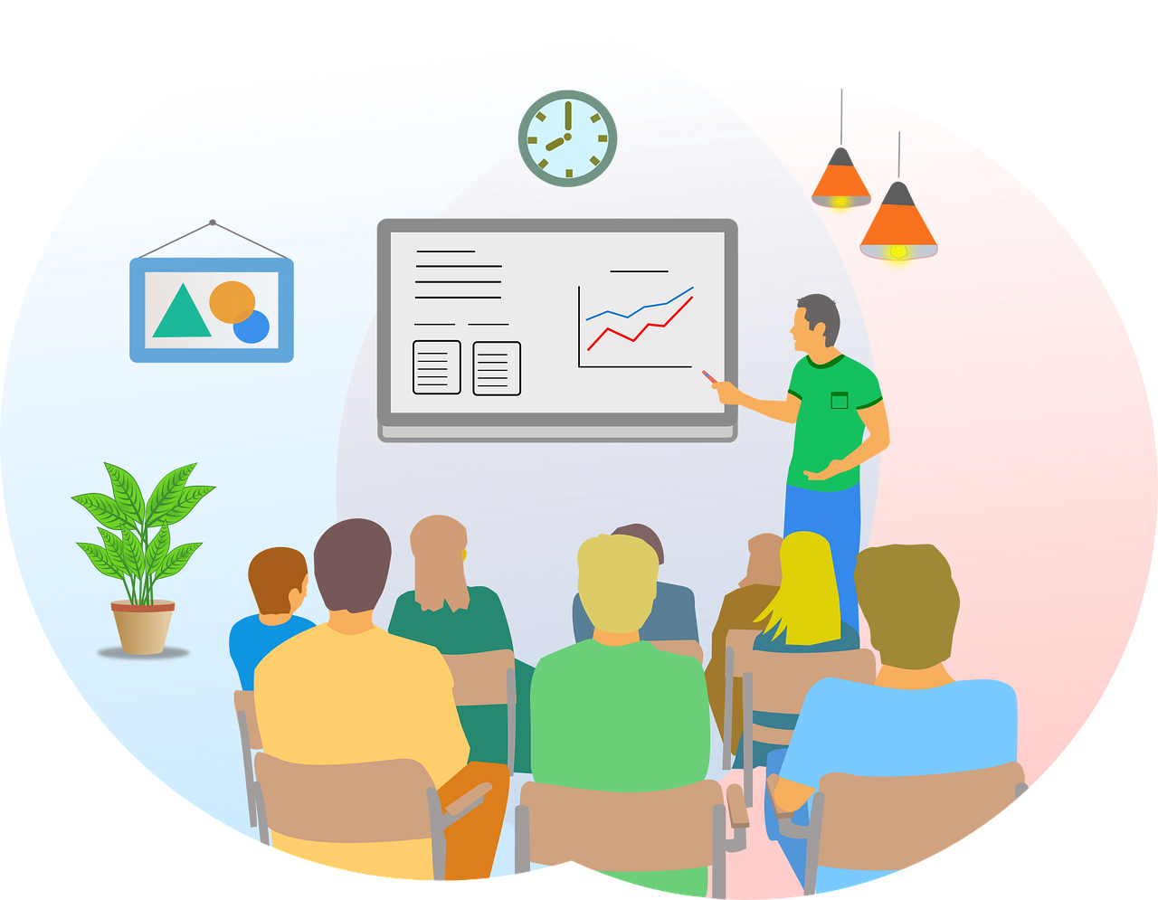 Graphic of a seminar