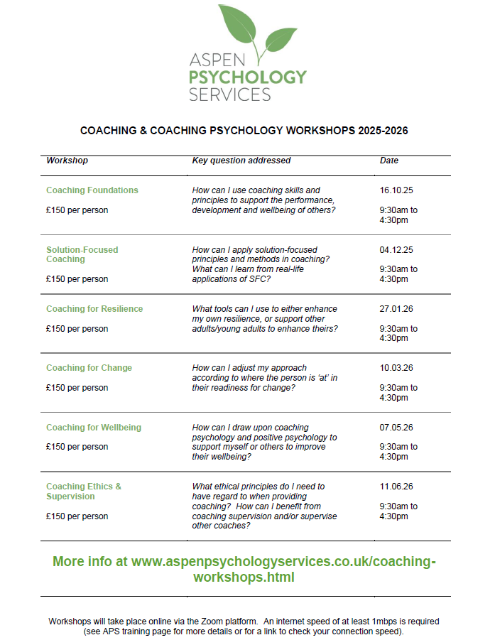 Aspen Psychology Advert