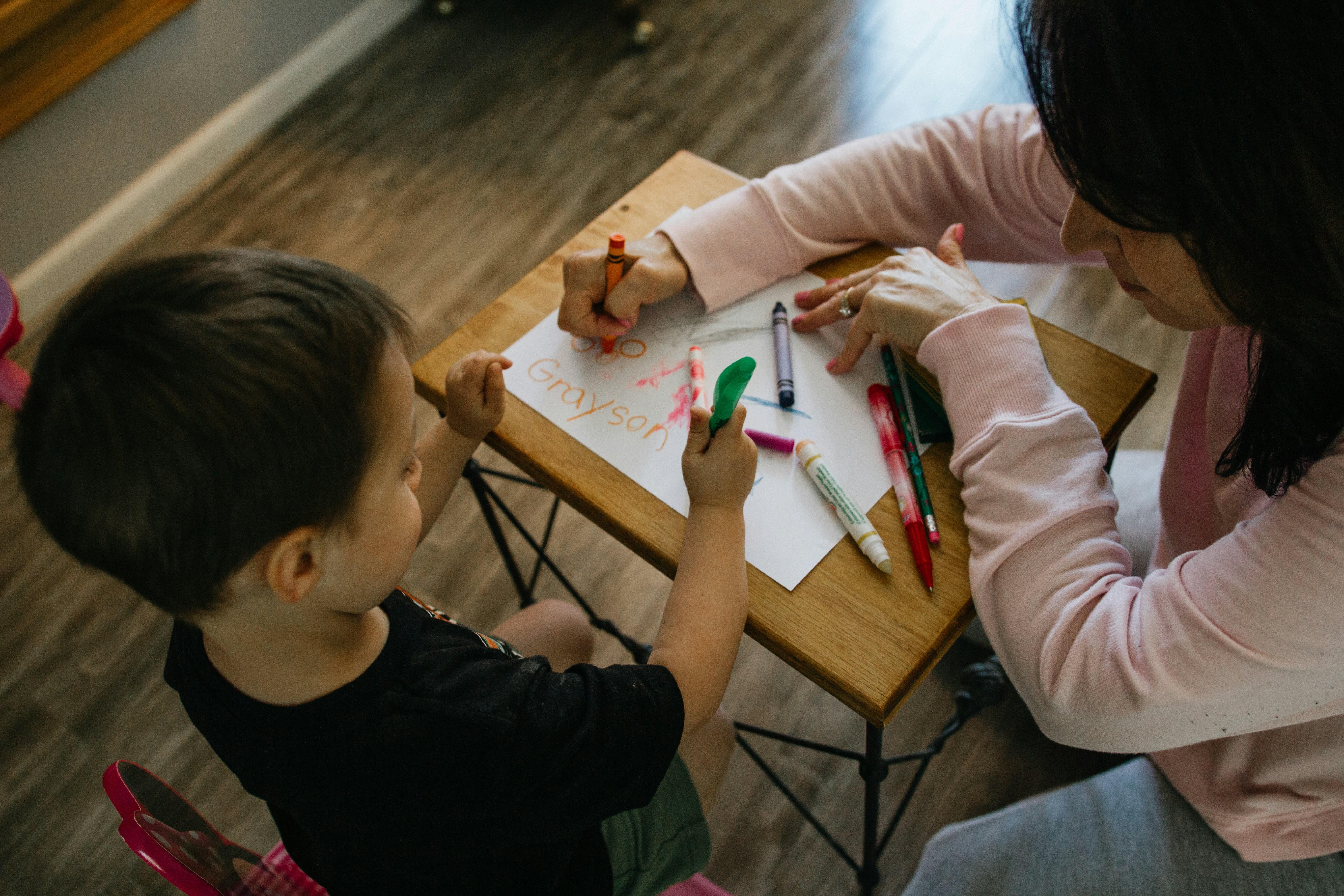 teacher with child