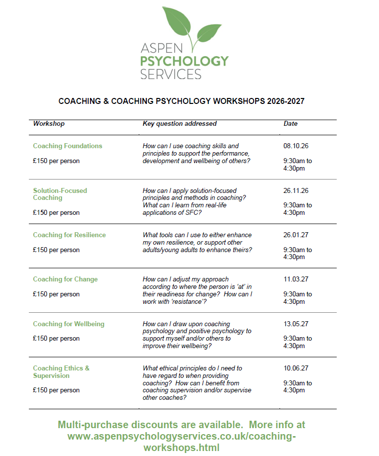 Aspen Psychology Advert